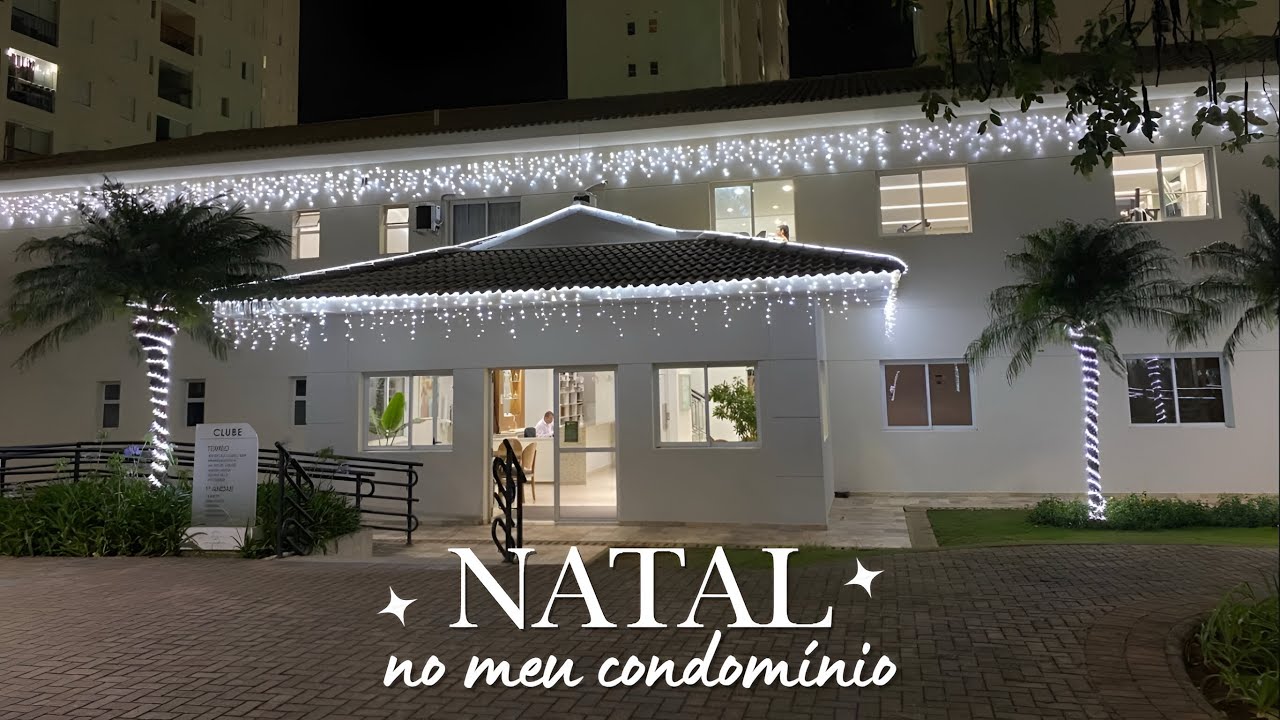 A linda decoração de Natal do meu condomínio 