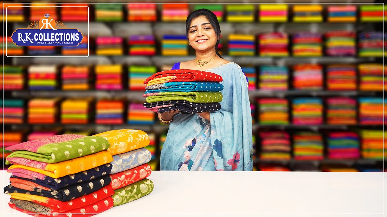 Latest Pure Banaras Georgette Sarees I Wholesale Shop I@rkcollectionssarees-x7s