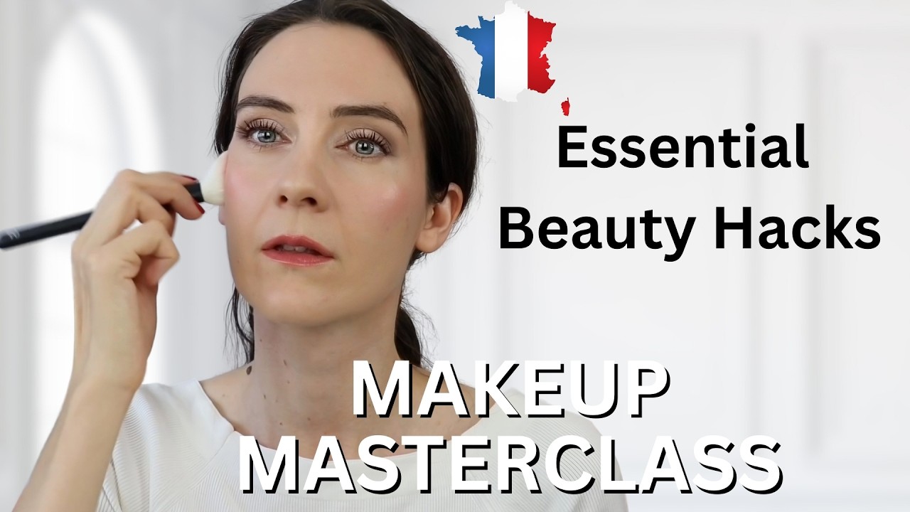 Effortless Beauty Hacks: FRENCH MAKEUP MASTERCLASS: Face & Eyes soft glam and look younger tutorial