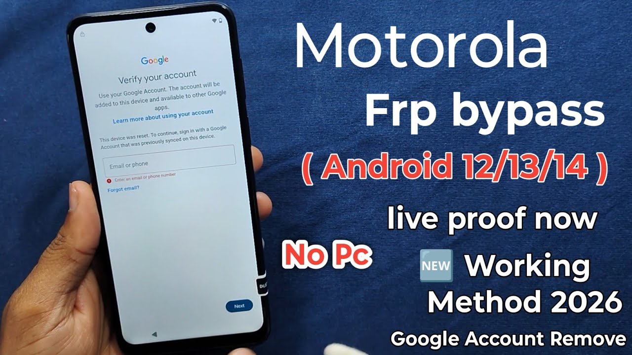 Motorola FRP Lock Remove Android 12/13/14 | Step By Step Full Guide🚀Motorola FRP Unlock New Update