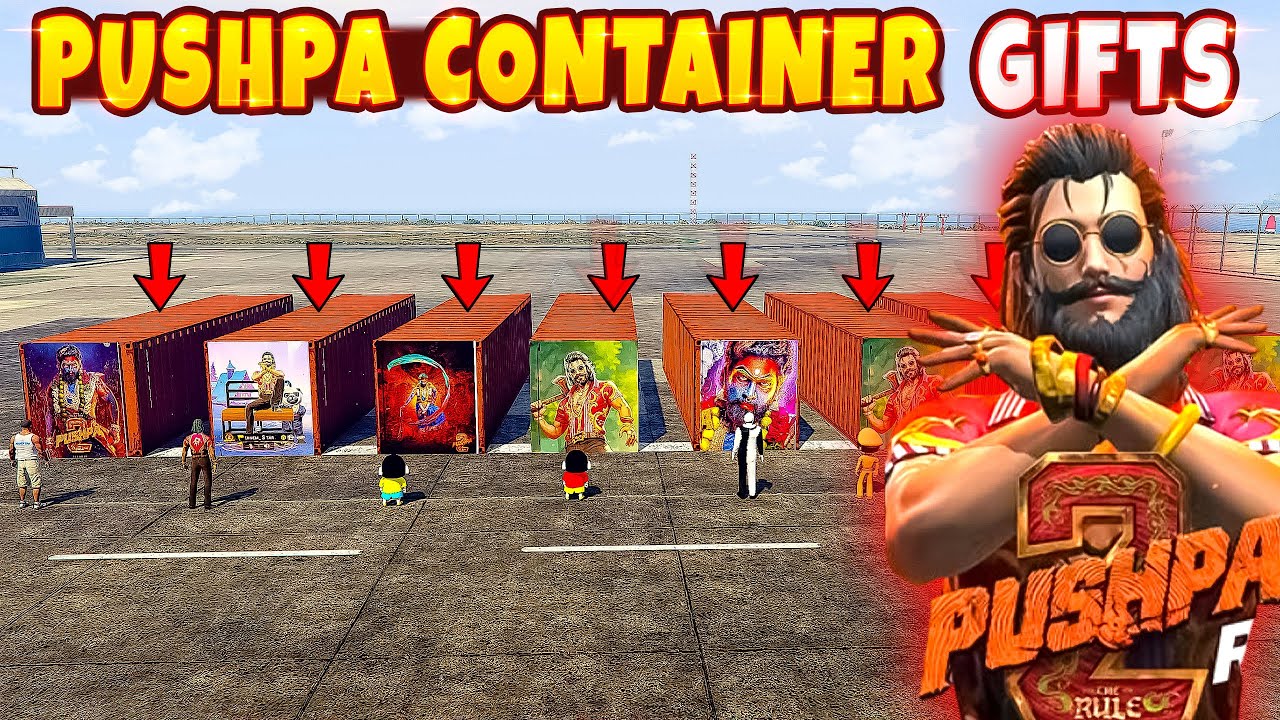 Pushpa Containers Opening Shinchan Doraemon Franklin & Serbian Lady in GTA 5 in Telugu