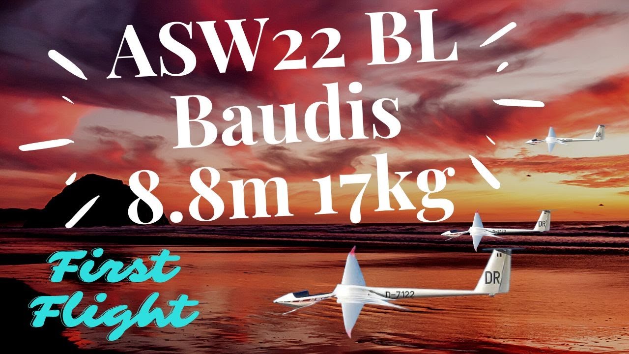 Maiden flight big asw 22 BL rc - Baudis Model 8.8m 17kg