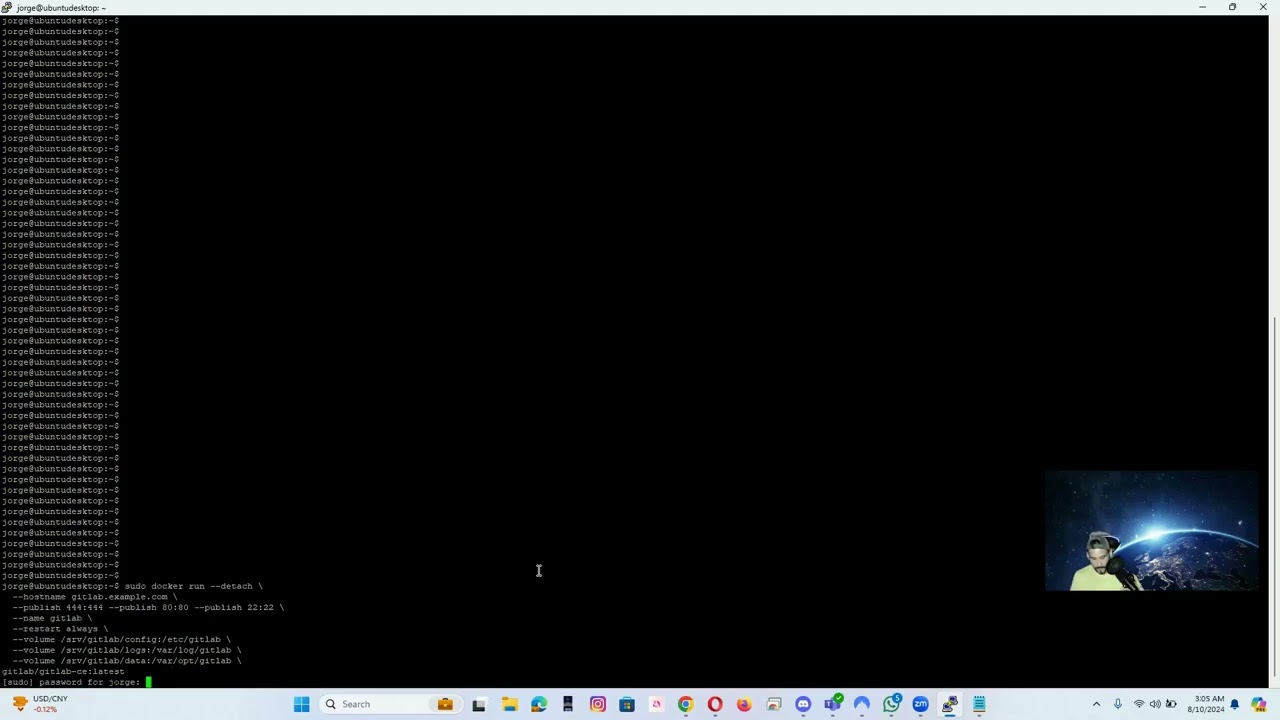 Installing GitLab Self Hosted version with a Docker Container
