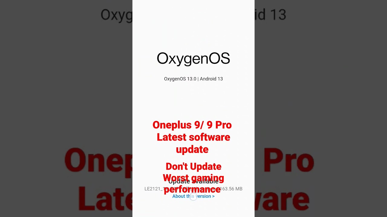 Oneplus 9/9 Pro latest Software update | android 13| November security patch | F.17