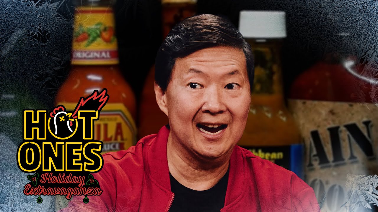 Ken Jeong Spreads Joy at the Hot Ones Holiday Extravaganza | Hot Ones