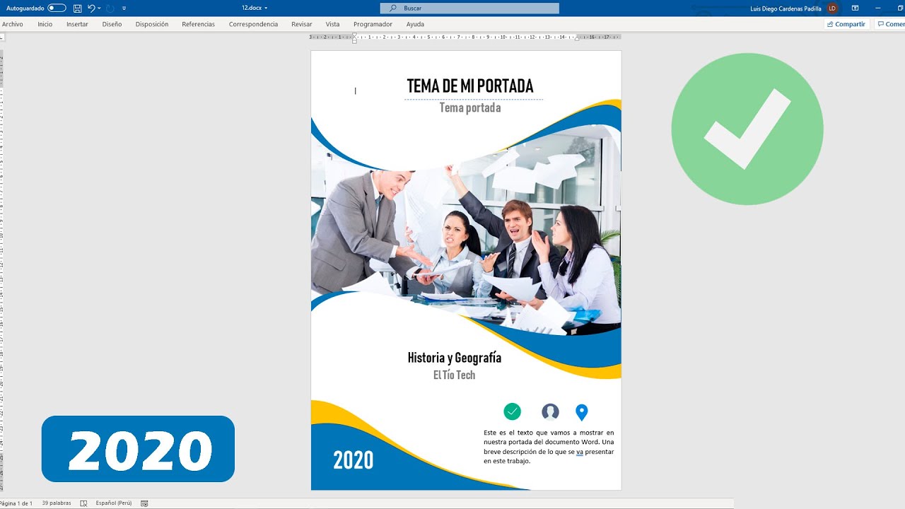 Como hacer una carátula en Word