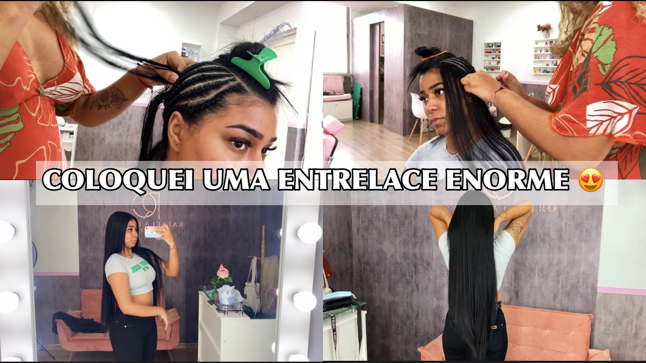 MUDEI MEU CABELO DE NOVO| COLOQUEI UMA ENTRELACE ENORME 😍