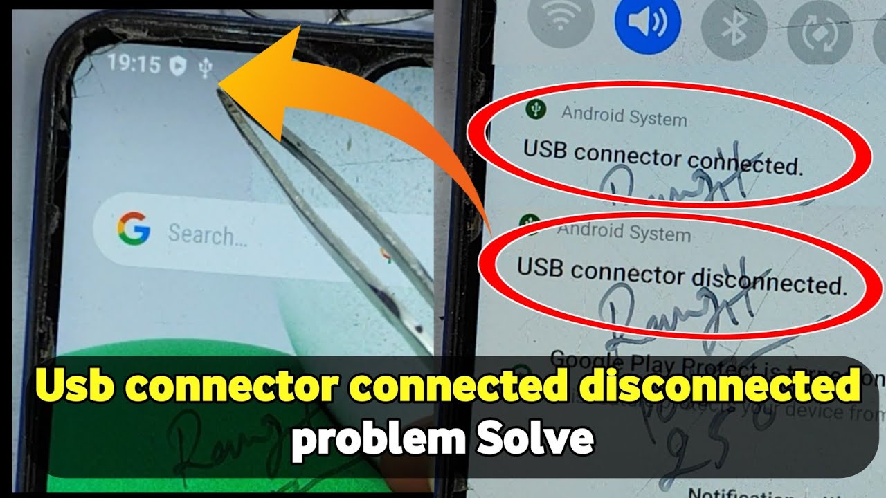 Samsung Usb Connector Connected Disconnected Problem | Samsung Phone Charging Nahi Ho Raha Hai