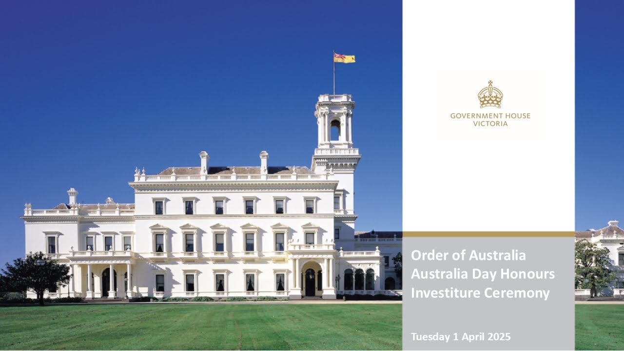 Order of Australia Investiture Ceremony 1 April 2025