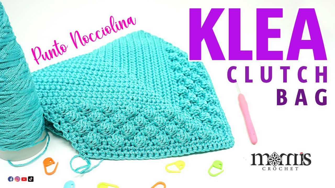 CLUTCH BAG all'UNCINETTO FACILE KLEA | PUNTO NOCCIOLINA