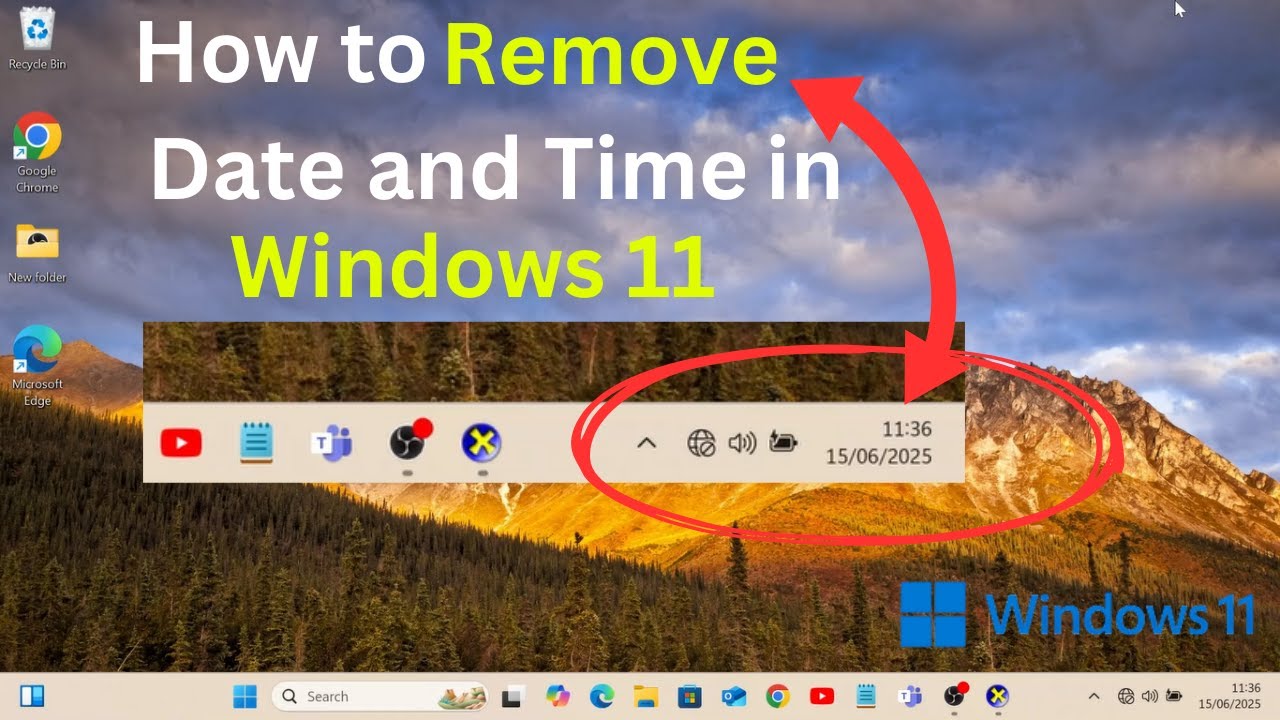 Hide the Clock in Windows 11 | Windows 11 Remove Time and Date From Taskbar, How to Remove Date/Time