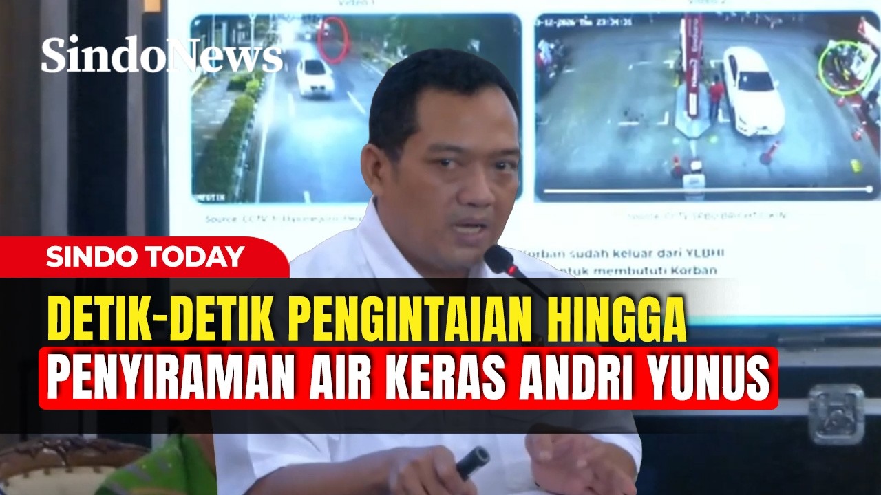 Polisi Beberkan Rekaman CCTV Pengintaian hingga Penyiraman Air Keras Andrie Yunus | Sindo Malam