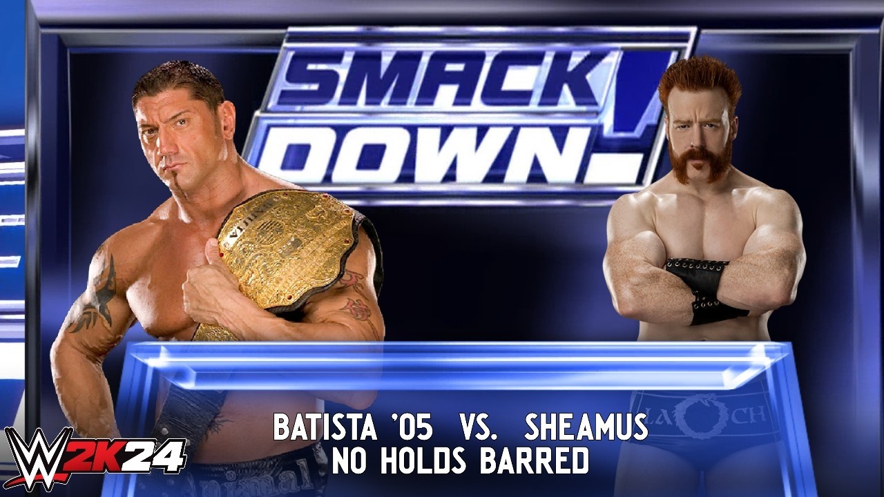 Полный матч - Батиста '05 против Шеймуса: Матч без правил на Smackdown | WWE 2k24