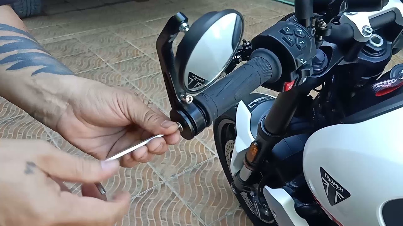 TRIDENT 660 - Akra, Bar end mirror and Break lever UPGRADE!!!