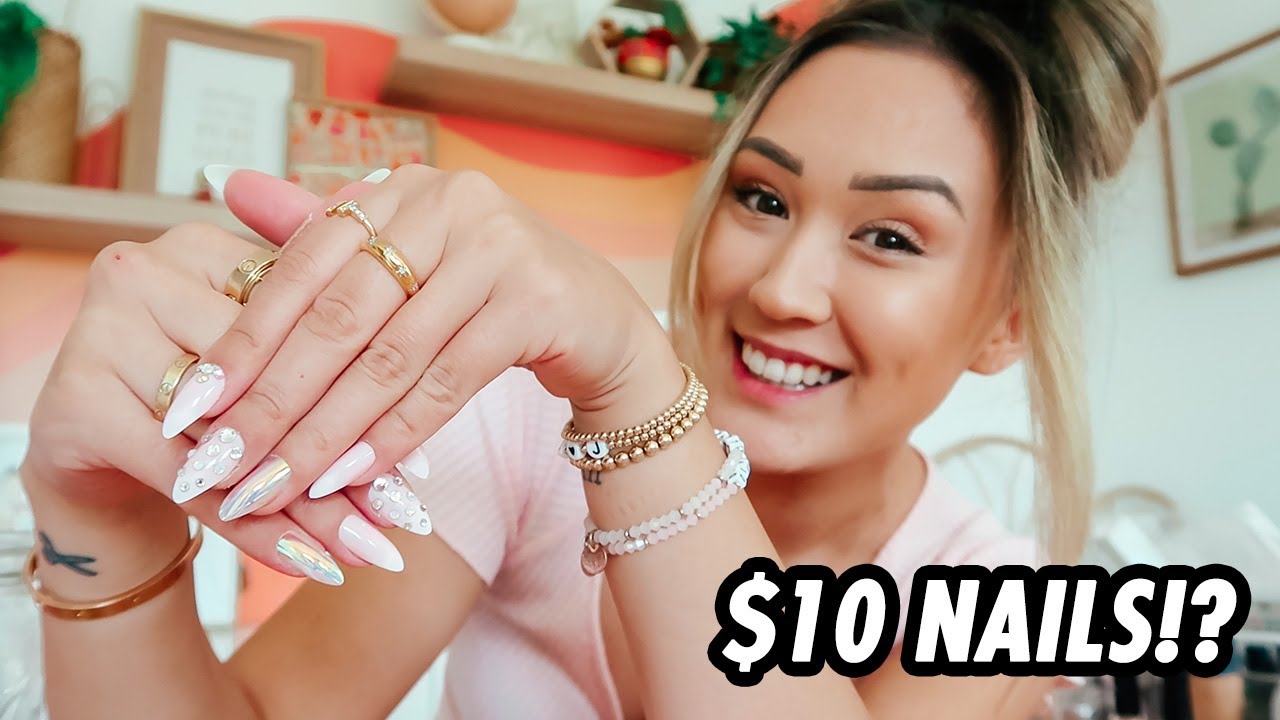literally my cutest nails ever for only $10 from amazon