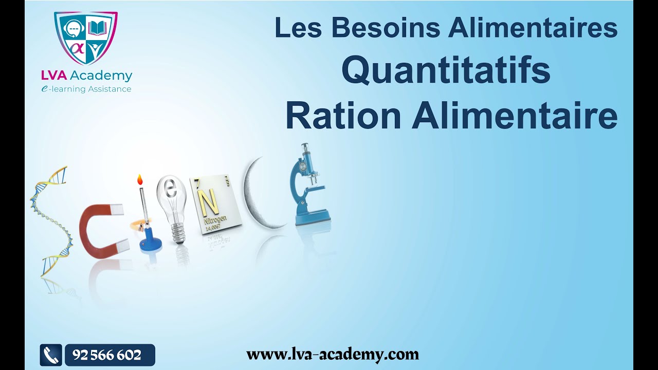 ✅ Science | Les Besoins Alimentaires Quantitatifs : Ration Alimentaire - 3eme sciences