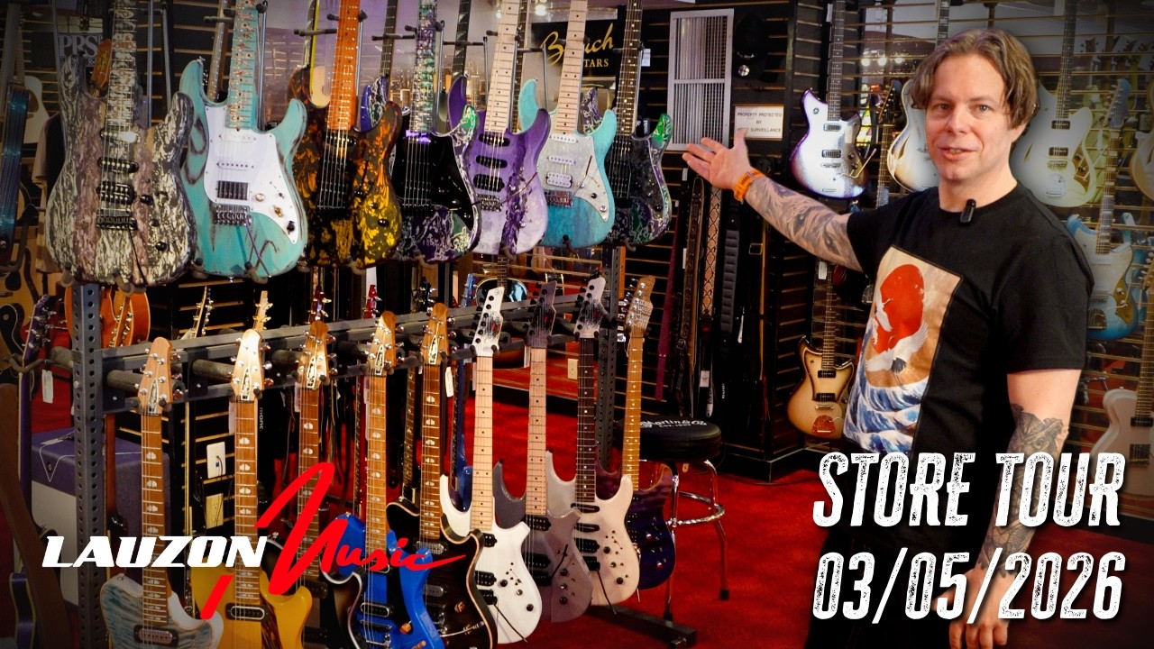 Inside a Guitar Player’s Paradise! Lauzon Music Store Tour //  March 2026