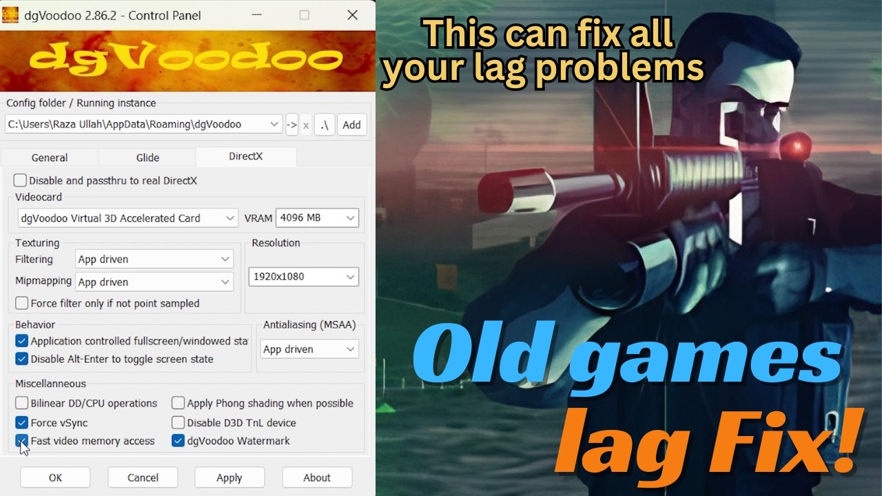 How to Fix Lag in Any Old PC Game (IGI 1, Max Payne, etc.) | dgVoodoo Full HD Setup 2025