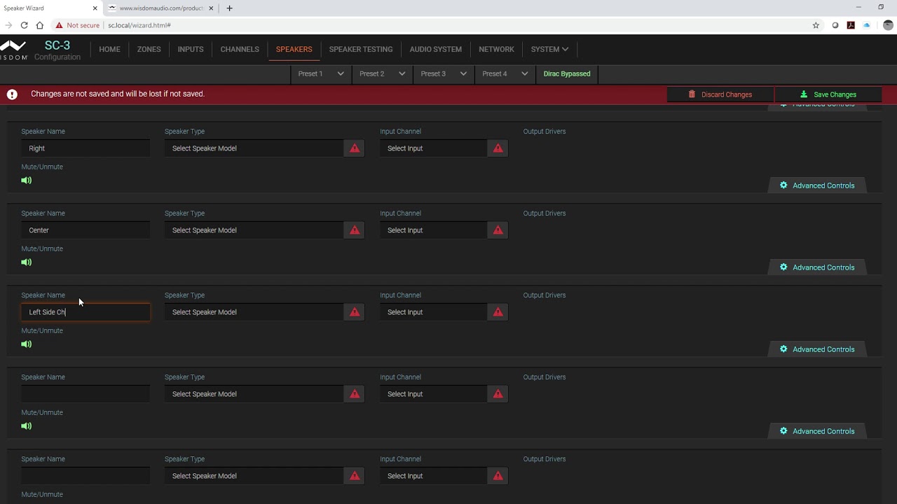 Wisdom System Controller 7.2  Surround Setup Training