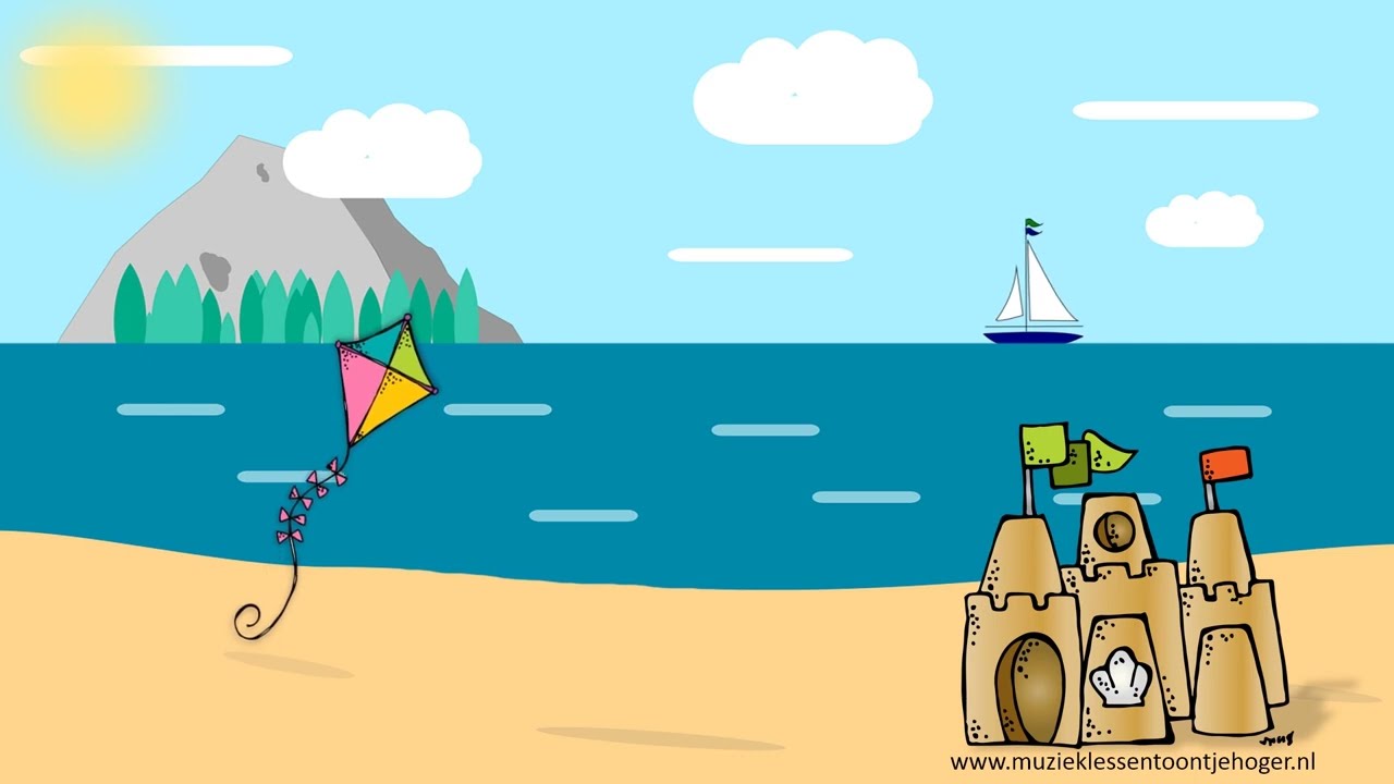 ©Zomerzon - liedje voor kleuters en peuters - THEMA ZOMER, STRAND, ZEE