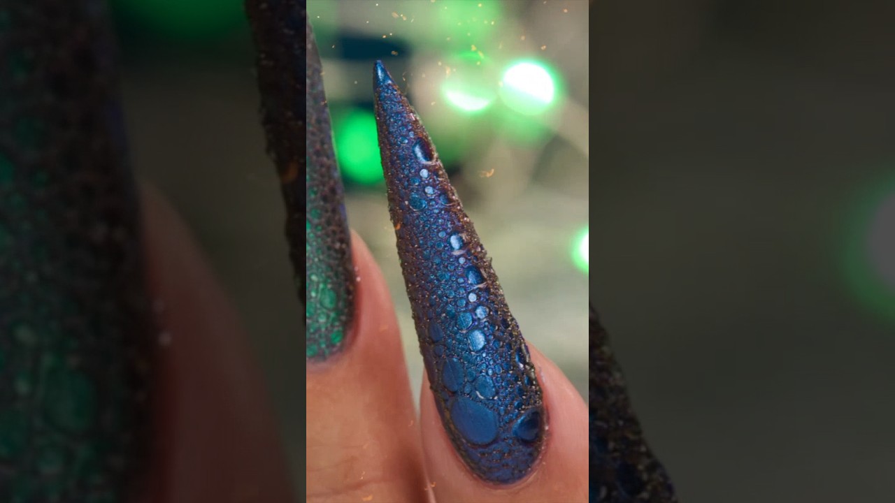 3D DRAGON Nails Made with Bubbles!