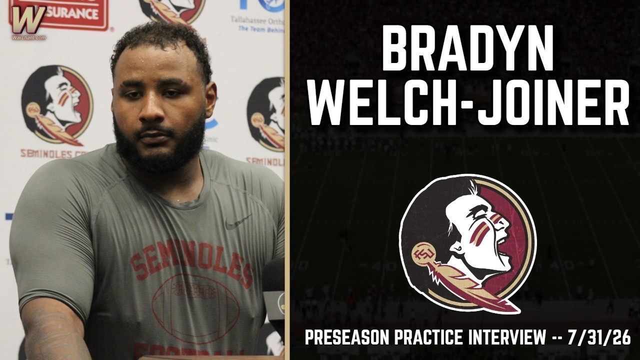 Bradyn Welch-Joiner Fall Camp Interview 7-31-26 | FSU Football | Florida State Football | Warchant
