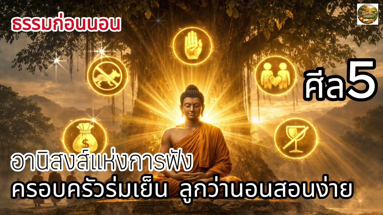 ศีล5  อานิสงส์แห่งการฟัง ครอบครัวร่มเย็น ลูกว่านอนสอนง่าย