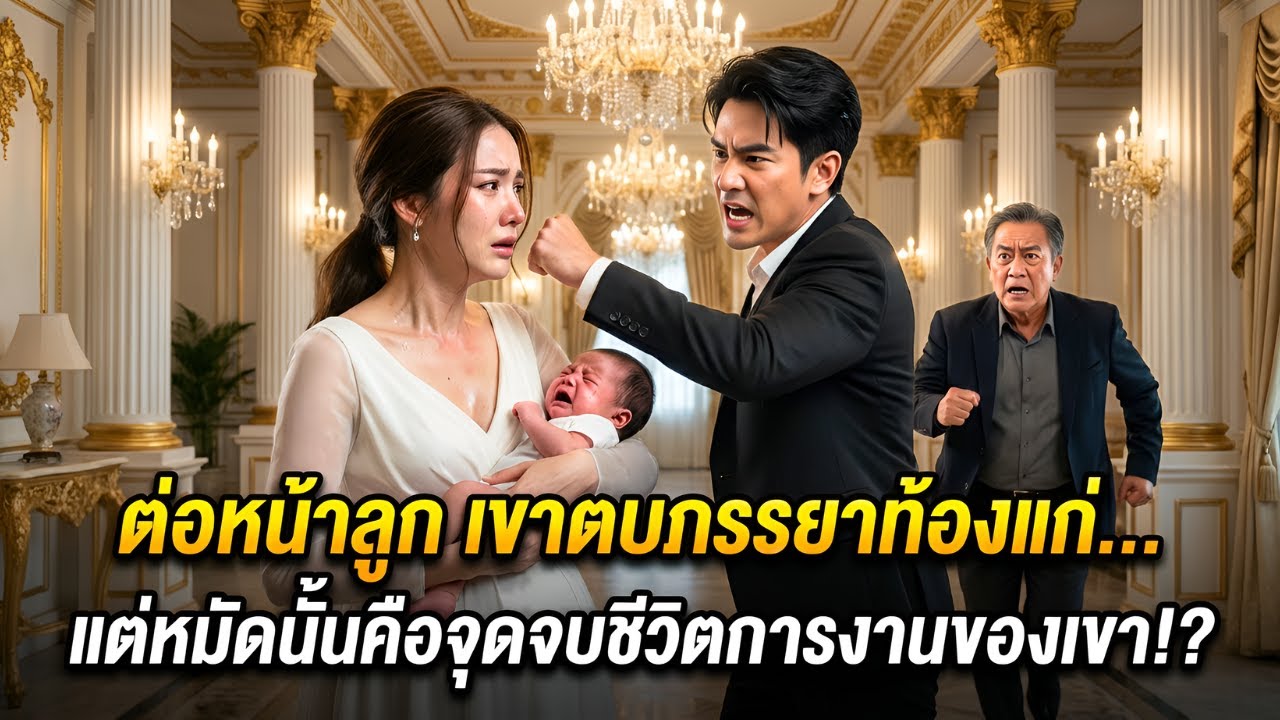 ต่อหน้าลูก เขาตบเมียท้อง… วินาทีนั้นพ่อภรรยาทำลายอนาคตเขาทันที! |ตบเมียท้อง