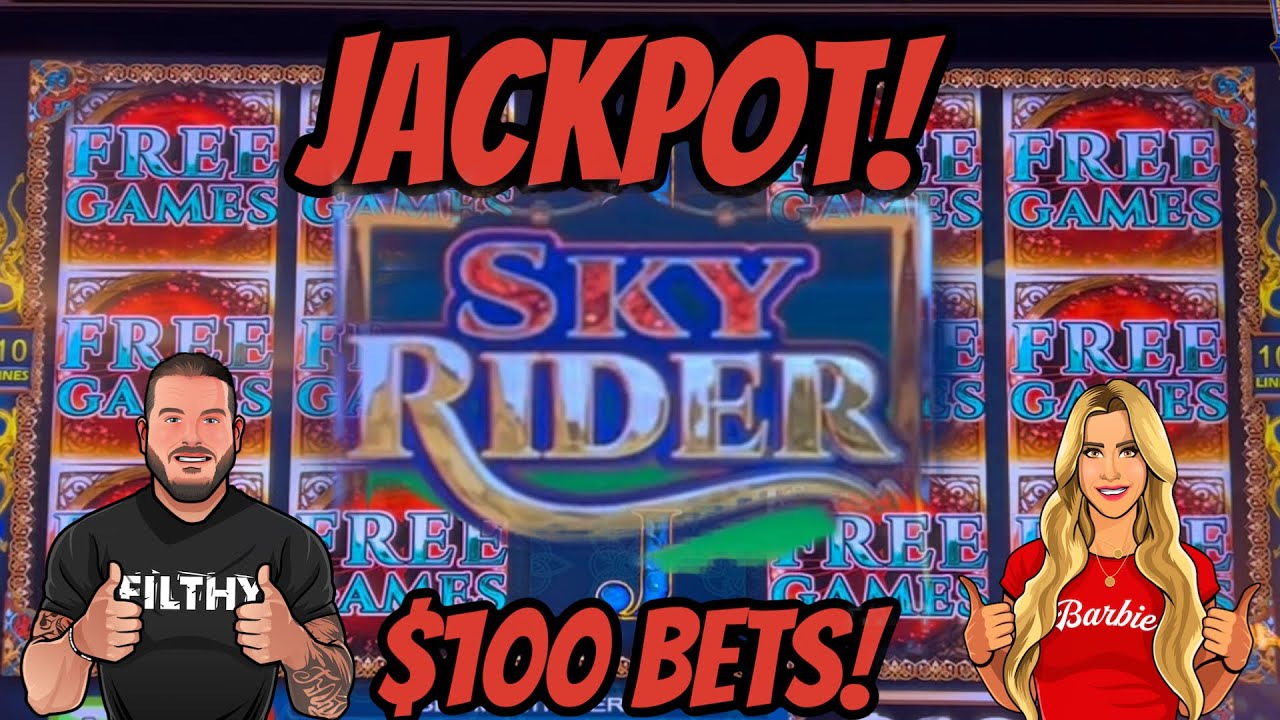 $100 BET SKY RIDER AWESOME HANDPAY!