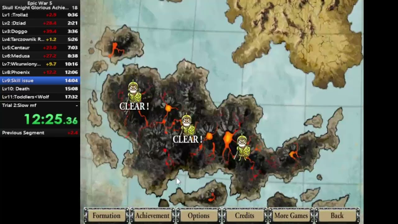 Epic war 5 Skull Knight 100% Speedrun in 1:43:31