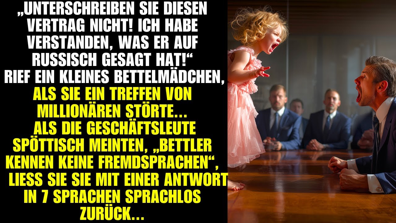 Bettlerin ruft: „Unterschreib nicht, verstehe Russisch!“ Antwortet in 7 Sprachen, alle sprachlos.