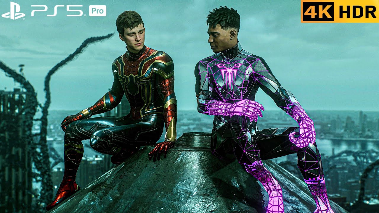 (PS5 PRO) Nanotech Tom Holland and Miles join to Fight Venom Symbiotes | 4K HDR |