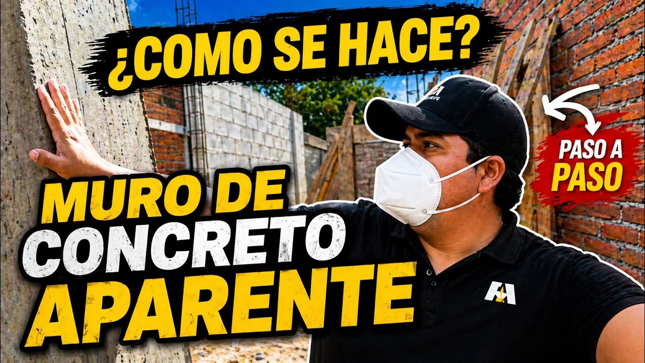 MURO de CONCRETO APARENTE enduelado | Acabado en tendencia | cómo se hace el concreto aparente