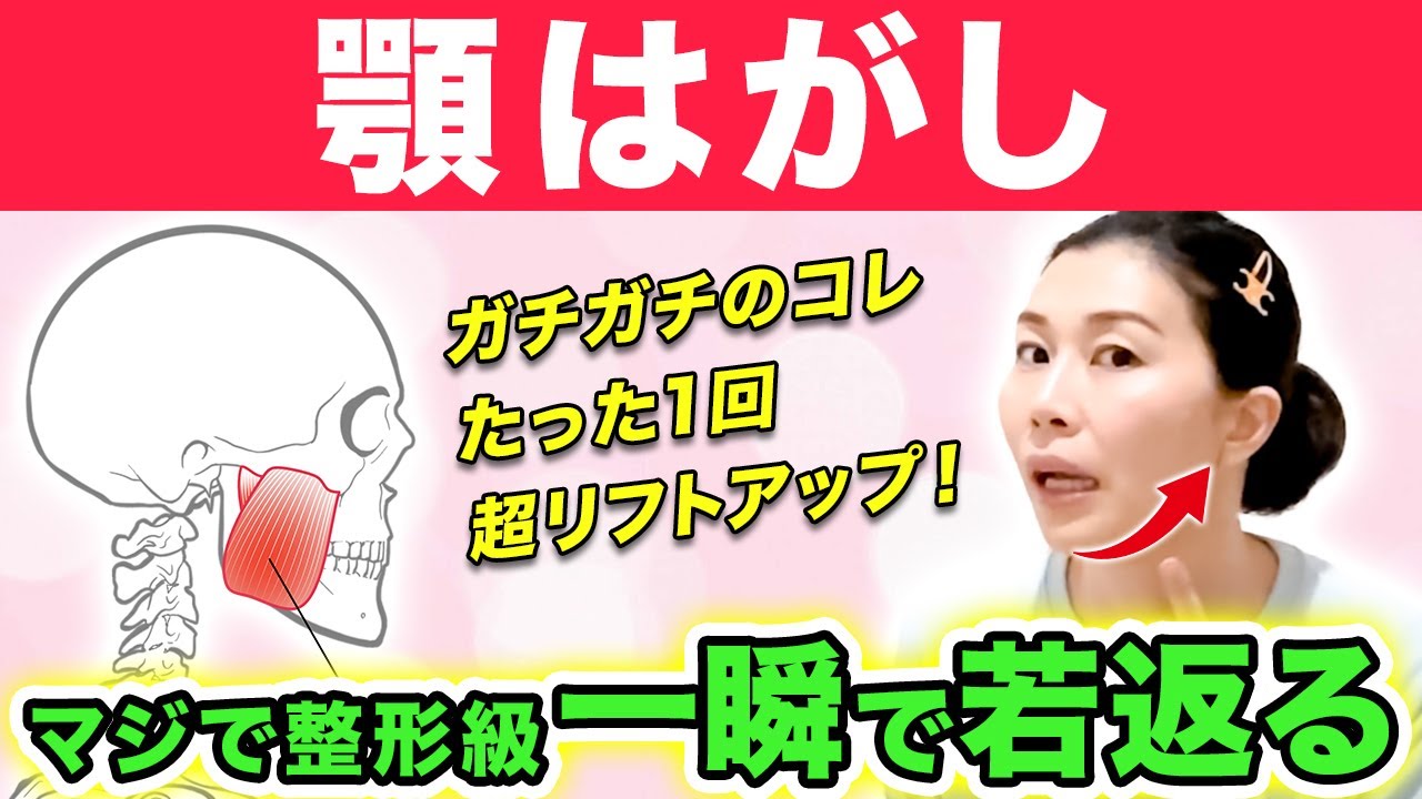 【咬筋・内側翼突筋はがし】1回の運動で劇的変化！「噛み合わせ」が改善するからやってみて