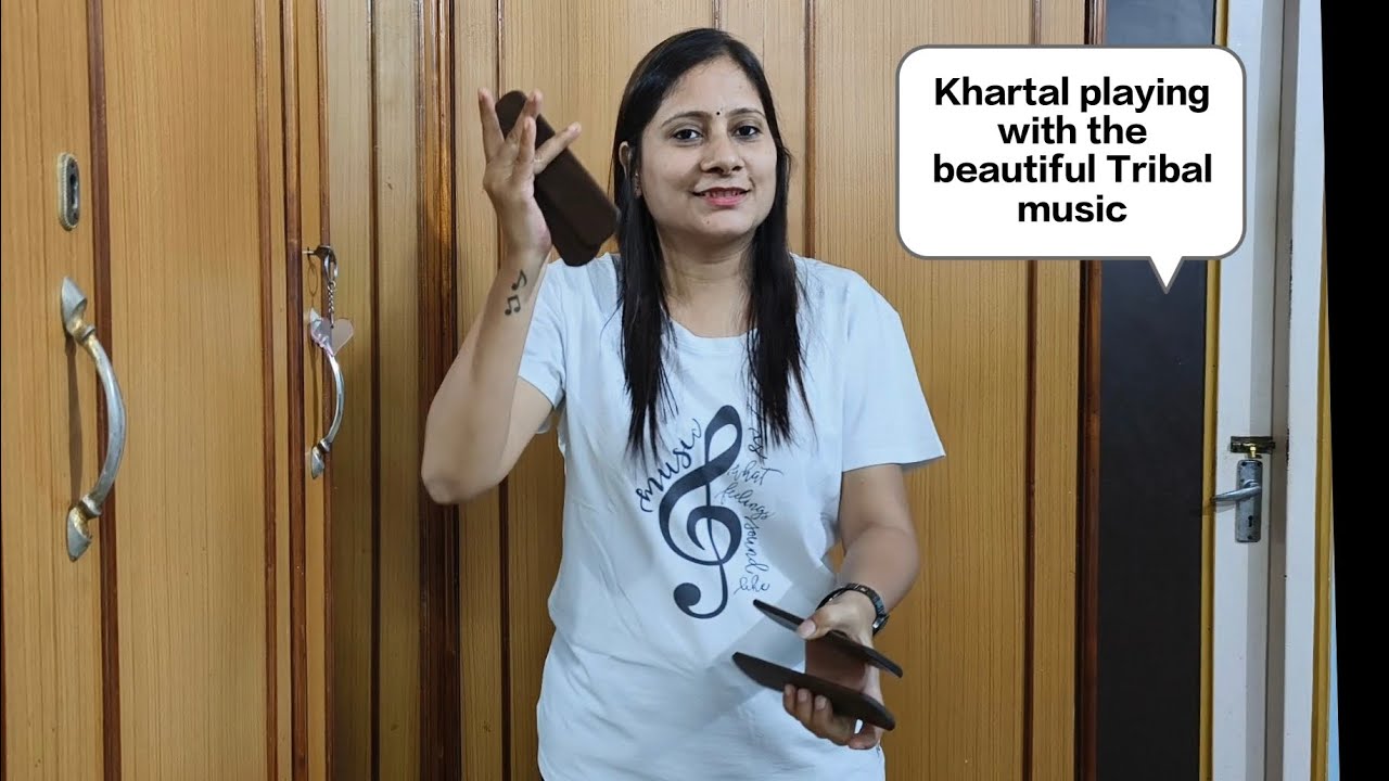 Khartal playing with a beautiful tribal music || How to play khartal || Khartal tutorials ||