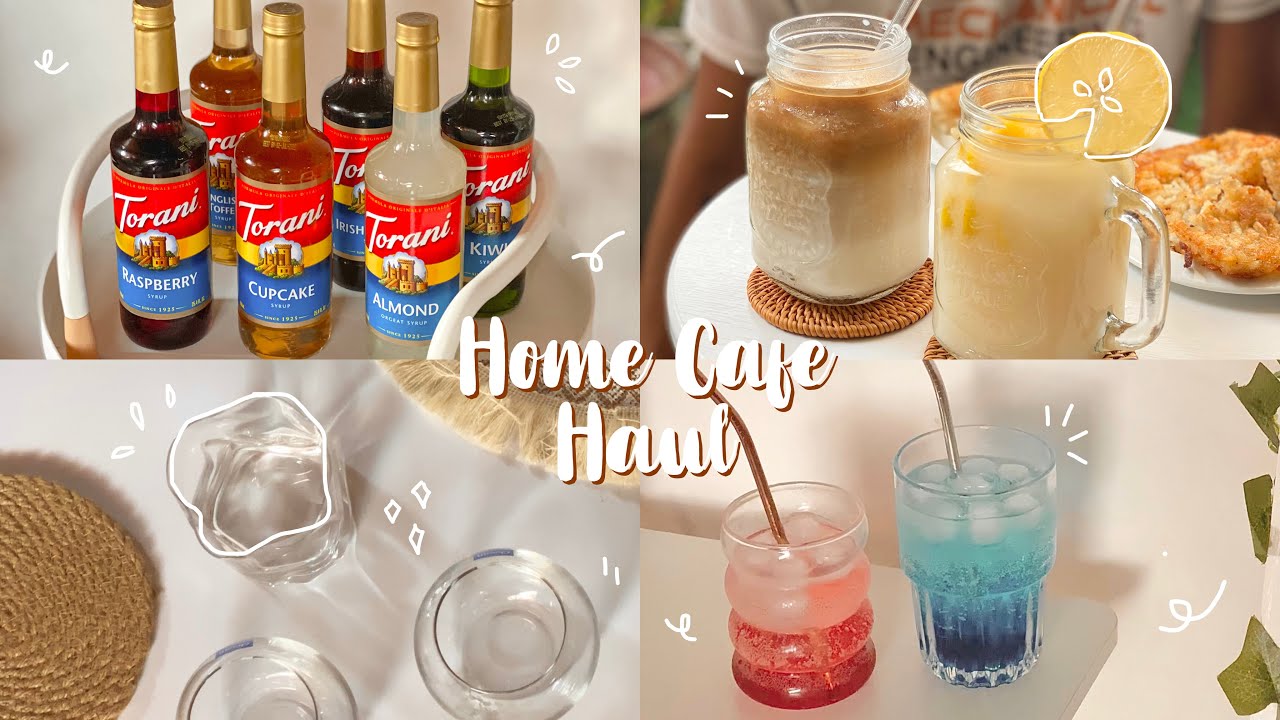Home Cafe Essentials | Huge Shopee Haul (glassware, coasters, ice trays, kitchenware, syrups & more)