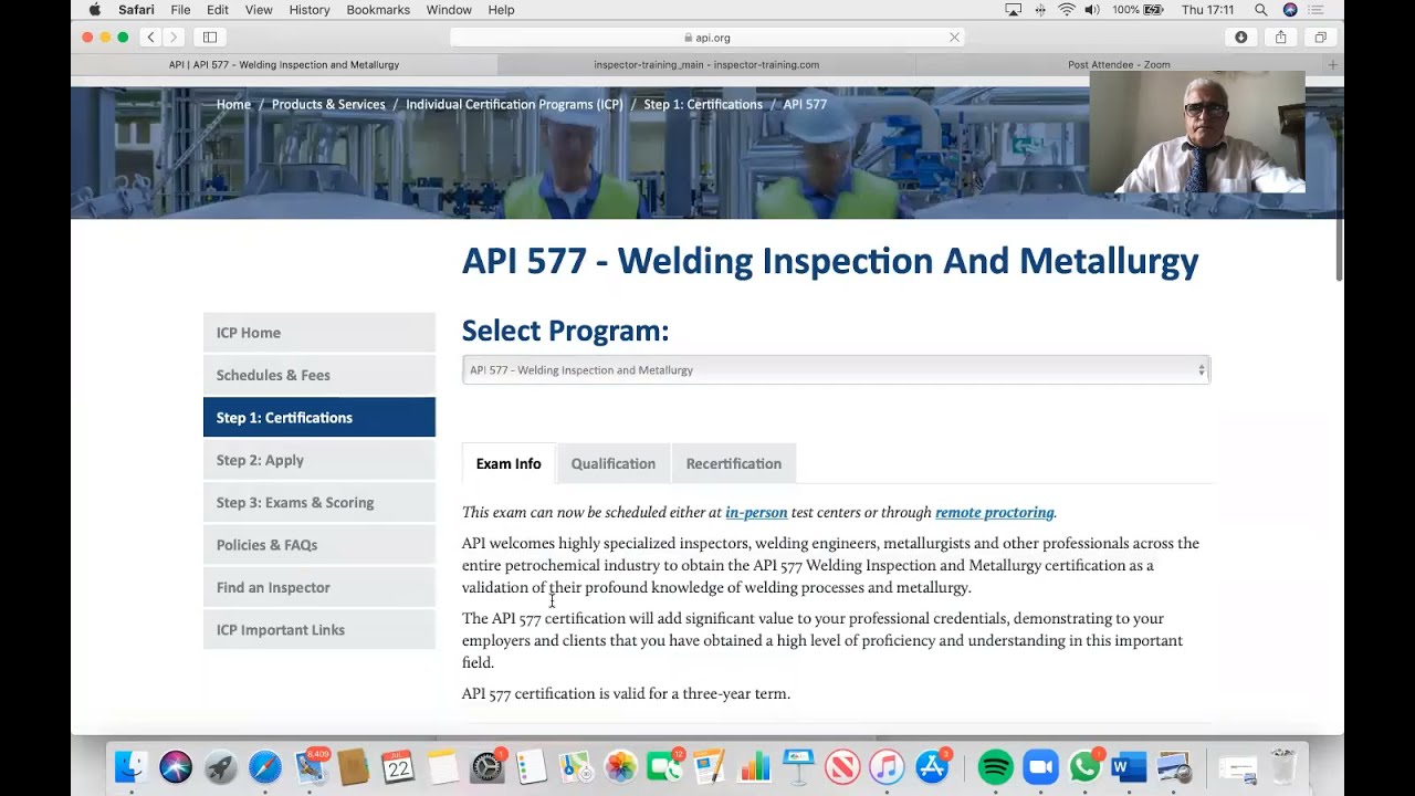 API 577 Контроль сварки и металлургия