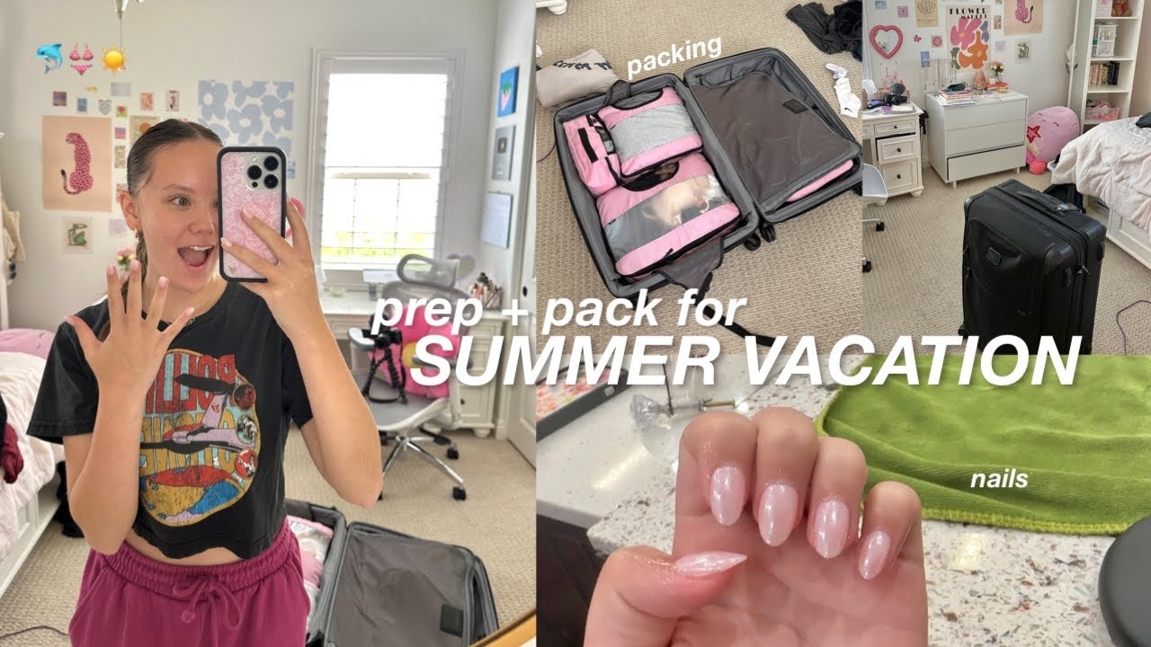 prep + pack for SUMMER VACATION!!! 🐬👙☀️