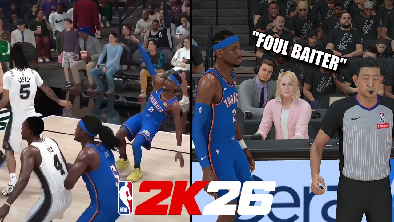 В NBA 2K26 добавили комментарии про провокации фолов со стороны SGA 😭💀