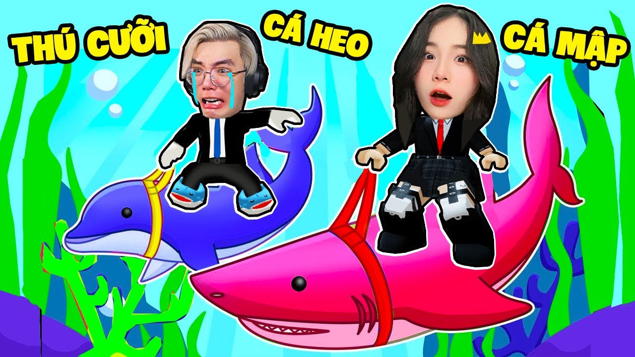 SAMMY CÙNG PHONG CẬN CƯỞI CÁ MẬP VUA BIỂN CẢ SIÊU NGẦU TRONG ROBLOX