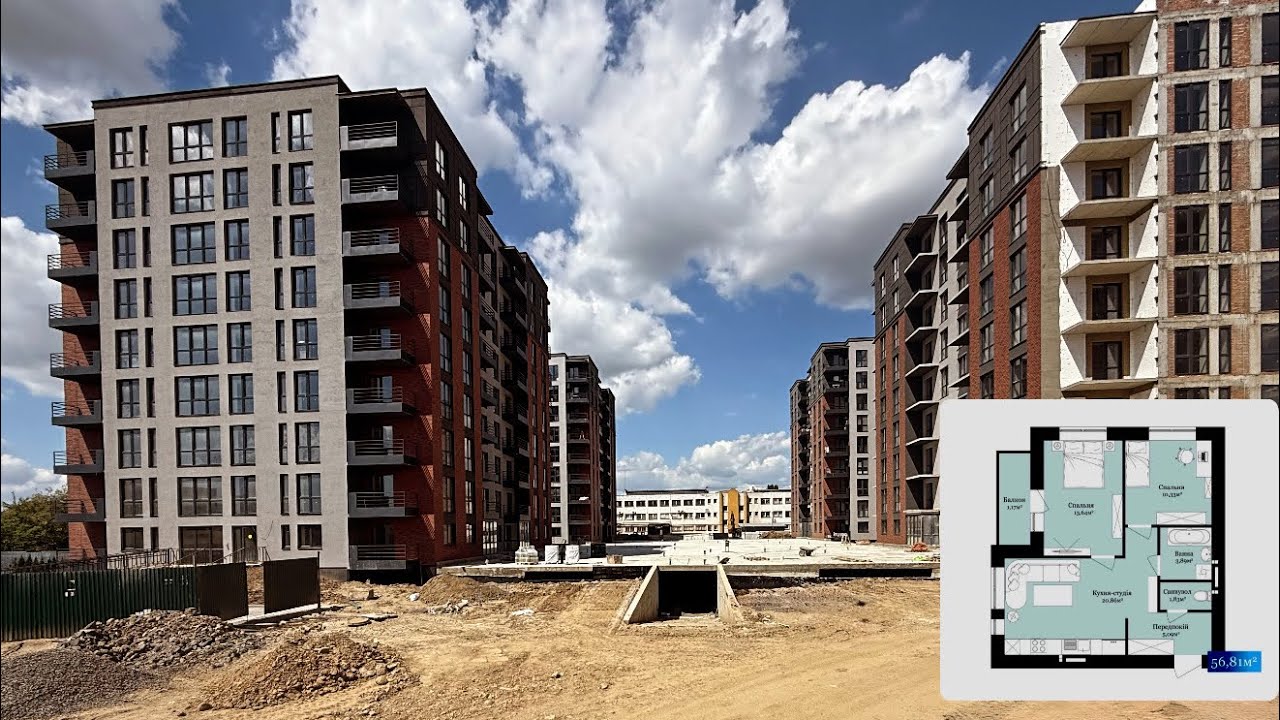 єОселя від 3%💸 2-кімнатна 57м2 ЖК West Towers🏢Ужгород🌲Будинок 6🏗️ | Здача 2026📆Котел, бойлер✅