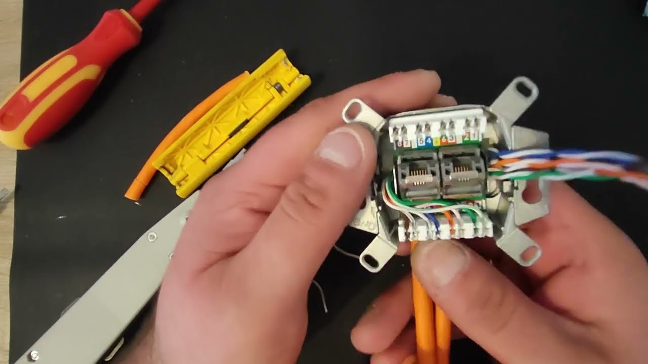 Netzwerkdose anschlie&szlig;en Verkabeln ! Elektro-L