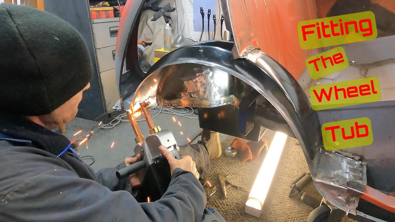 Fitting a wheel arch panel to an Austin mini