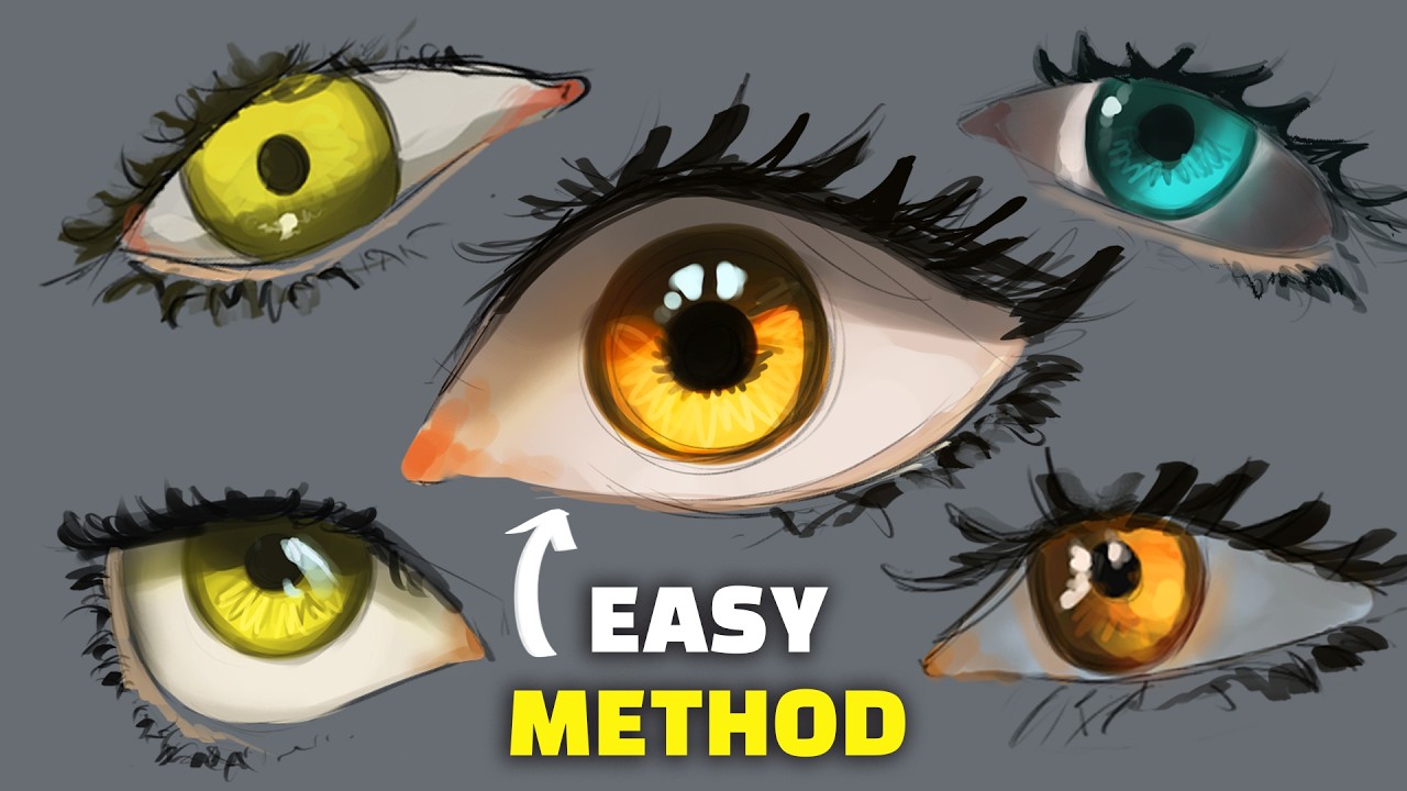 How To Colour EYES Easily [ BEGINNER friendly ]