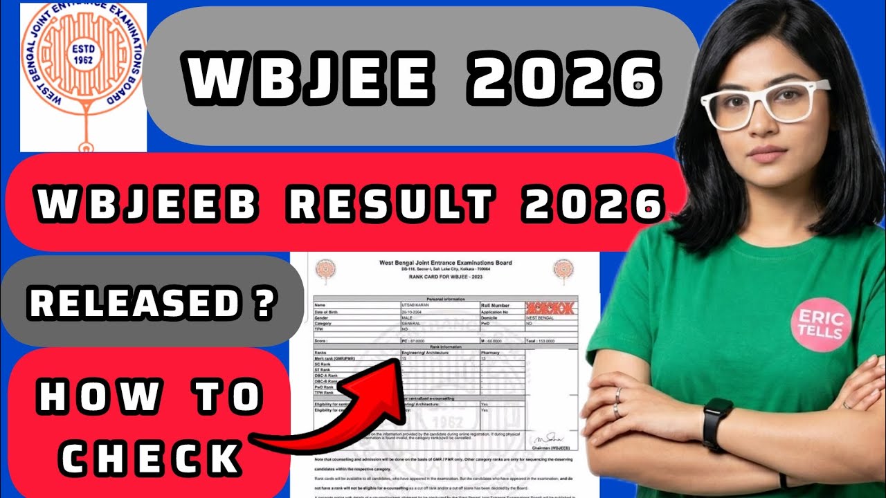 wbjee result 2026 | west bengal joint entrance exam result 2026