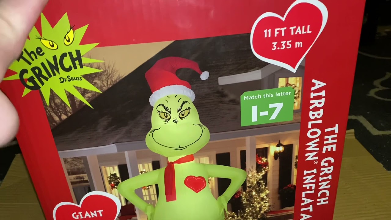 Gemmy 2021 11ft Micro-LED Lights Grinch Review