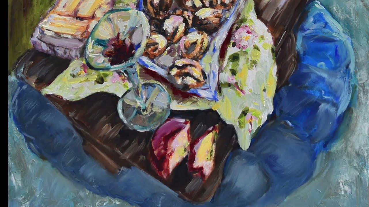 &ldquo;Coffee at Ermela&rsquo;s&rdquo; / &ldquo;Kafe tek Ermela&rdquo; - 2023, Oil on Canvas, Sold
