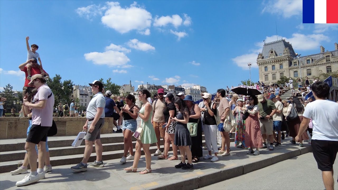 🇫🇷☀️【4K】Paris Walk: Quai de la Rapée, Pont de Sully, Notre Dame & Place Monge (July 12, 2025)
