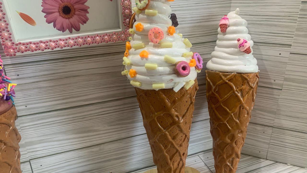 Giant Faux ICECREAM CONE and Adorable faux sweets🍦🍦🍦🍩🍪🍦🍩🍪🍦🍩🍪🍦