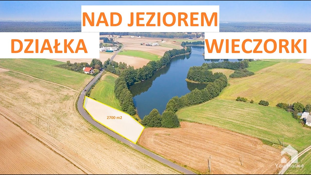 Działka nad jeziorem z linią brzegową - budowlana.